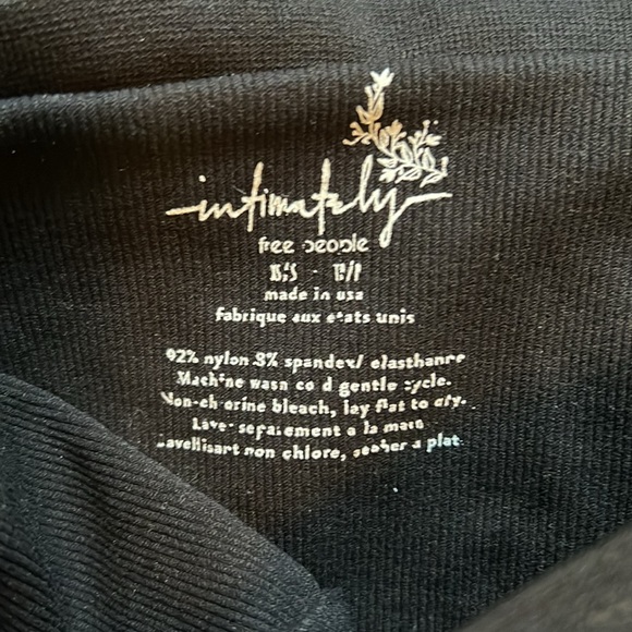 Free People Intimately Honey Black Textured Tube Top - Picture 8 of 10